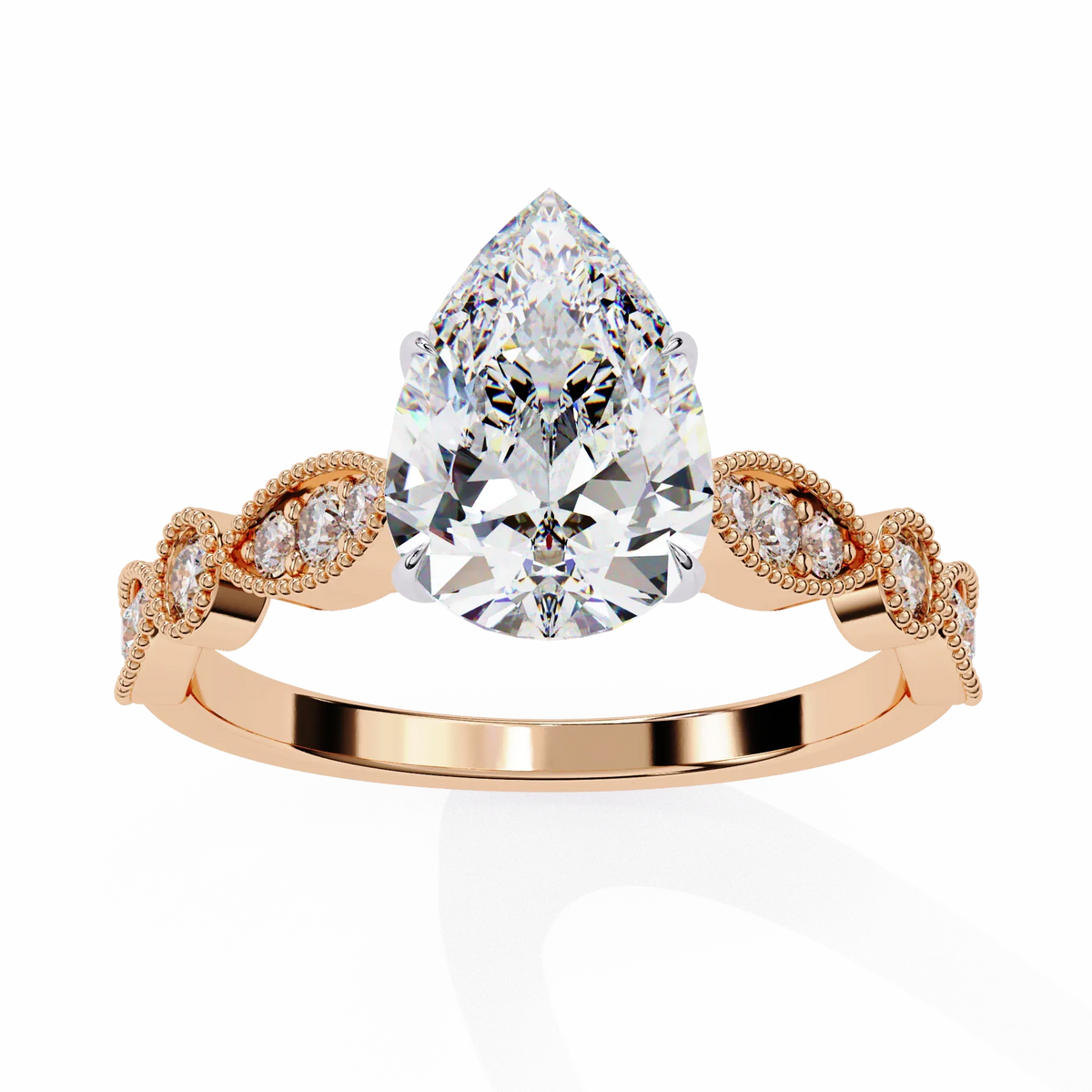 Elodie Lab Grown Diamond Pear Legacy Ring - Ophiratbf