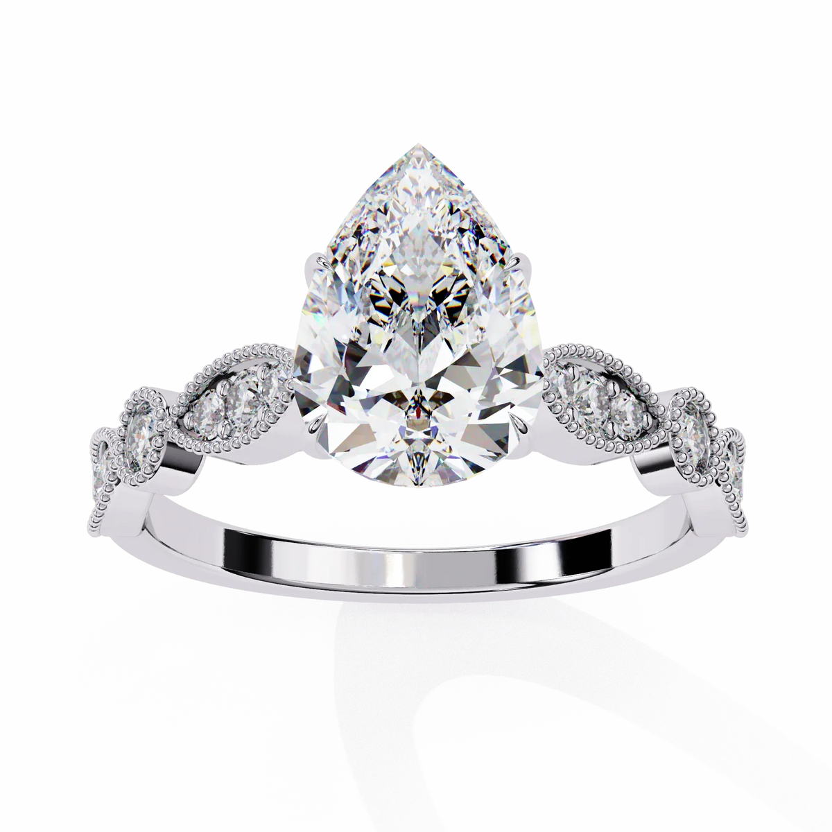 Elodie Lab Grown Diamond Pear Legacy Ring - Ophiratbf