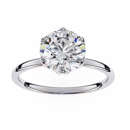 Liora Lab Grown Diamond Round Blossom Ring