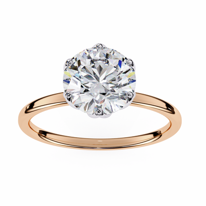 Liora Lab Grown Diamond Round Blossom Ring