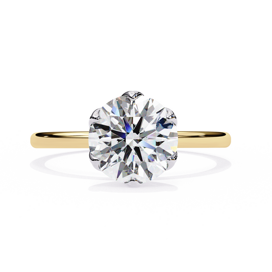 Liora Lab Grown Diamond Round Blossom Ring