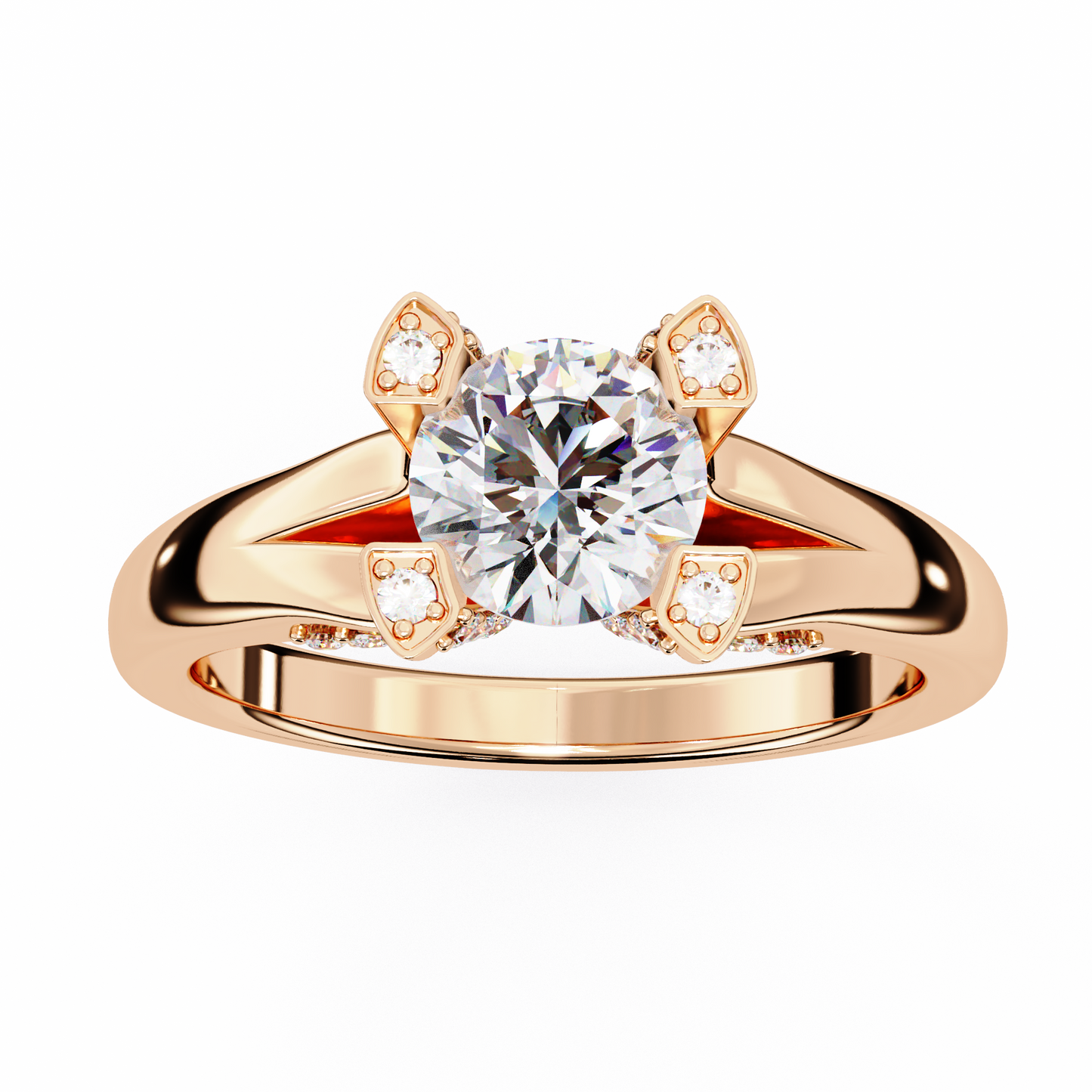 aurelia lab grown diamond fleur royale ring