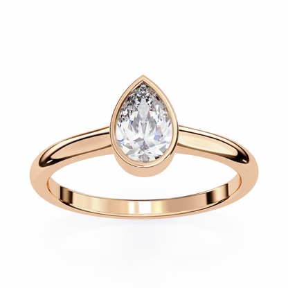 Auralia Lab Grown Diamond Teardrop Solitaire Ring