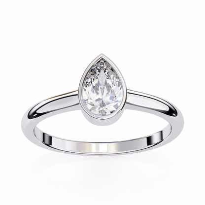 Auralia Lab Grown Diamond Teardrop Solitaire Ring