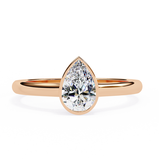Auralia Lab Grown Diamond Teardrop Solitaire Ring