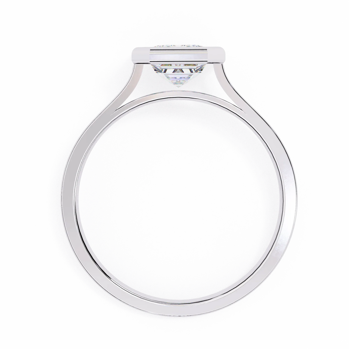 Emerald Bezel Lab Grown Diamond Ring - Ophiratbf