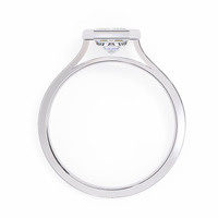 Emerald Bezel Lab Grown Diamond Ring - Ophiratbf