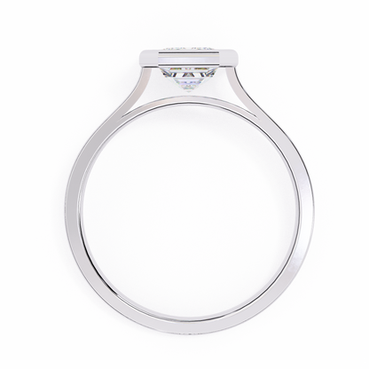 Emerald Bezel Lab Grown Diamond Ring