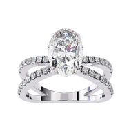 val Pavé Crisscross Lab Grown Diamond Ring - Ophiratbf