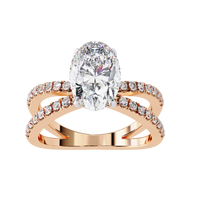 val Pavé Crisscross Lab Grown Diamond Ring - Ophiratbf