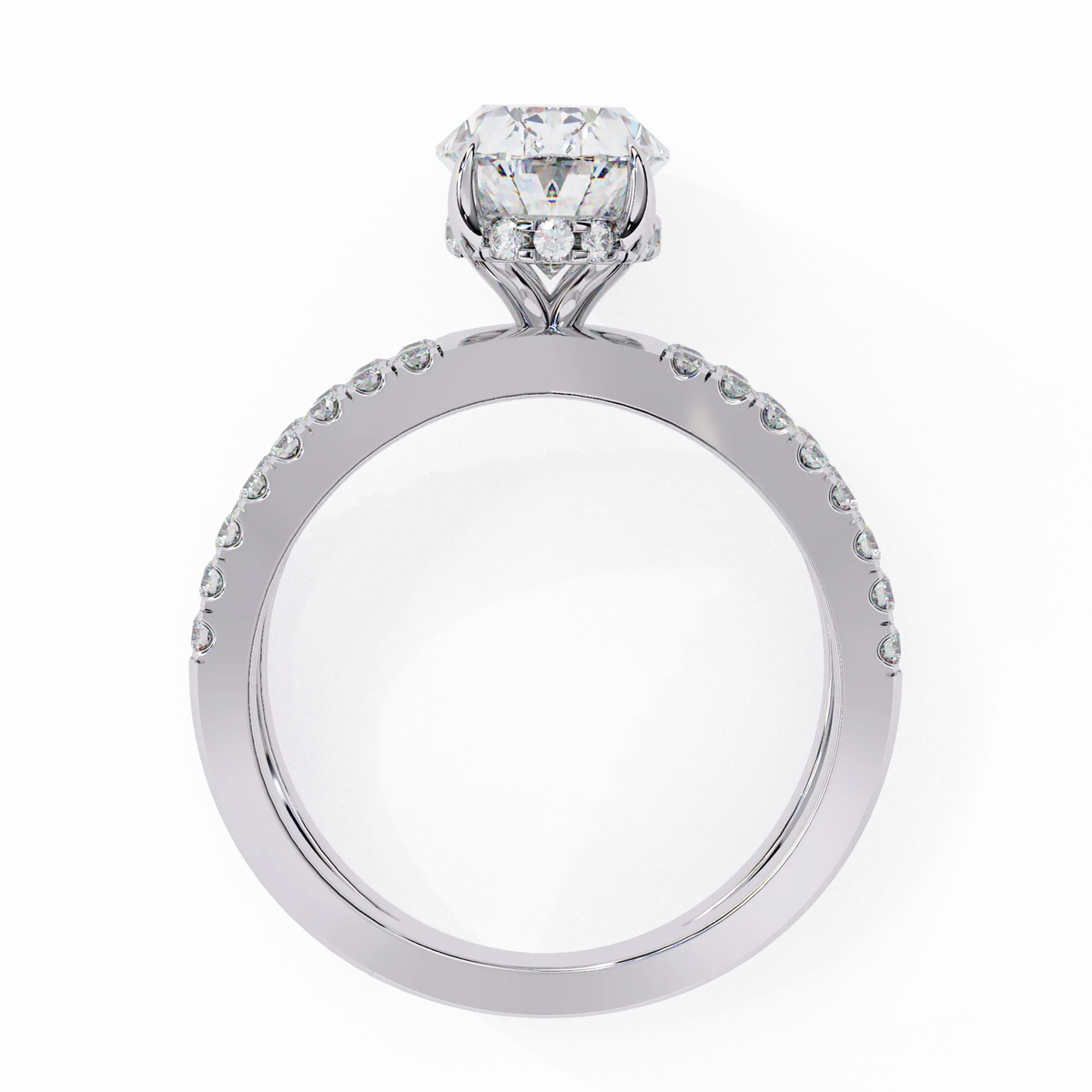 val Pavé Crisscross Lab Grown Diamond Ring - Ophiratbf