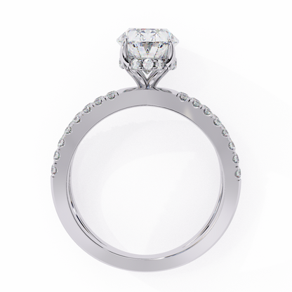 val Pavé Crisscross Lab Grown Diamond Ring
