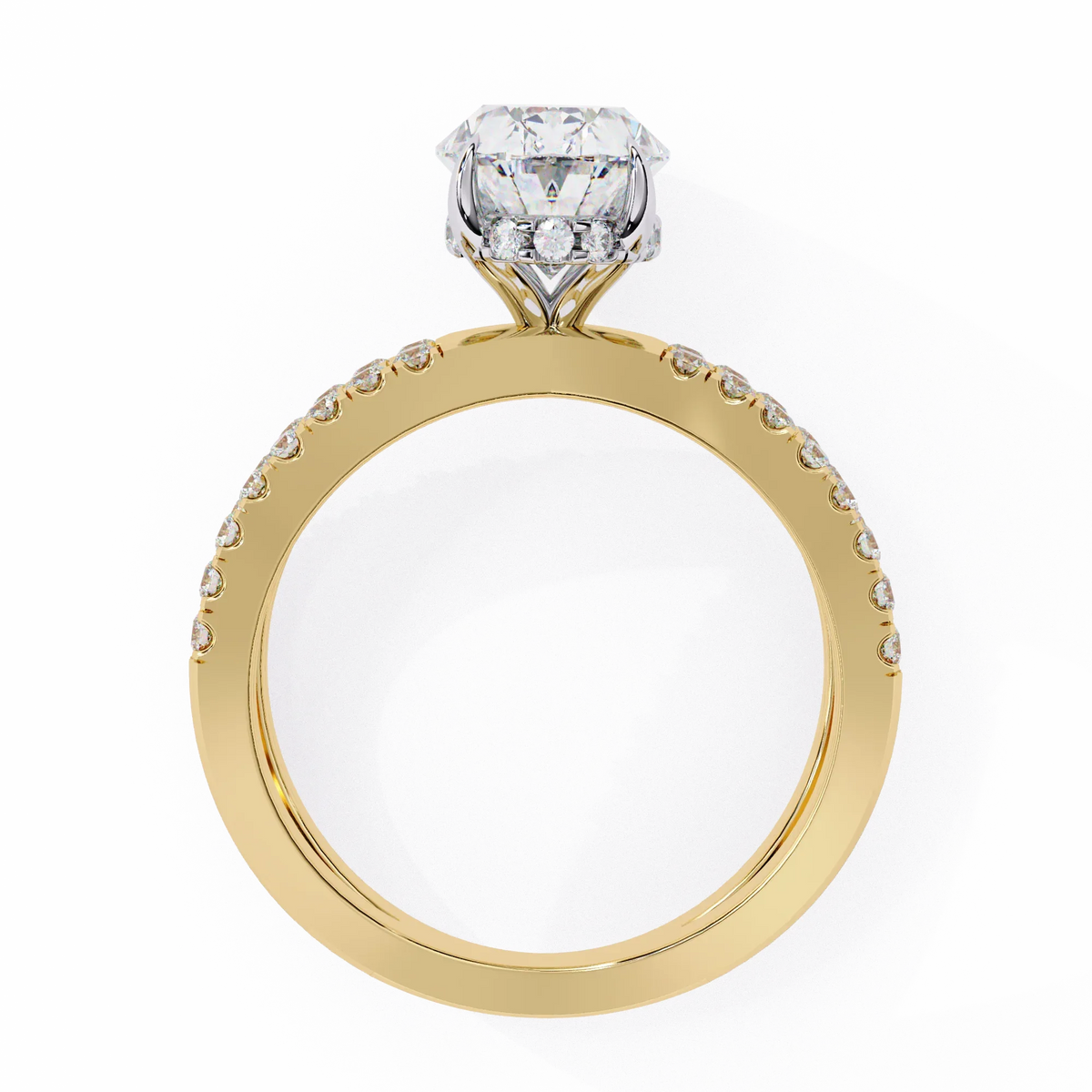val Pavé Crisscross Lab Grown Diamond Ring - Ophiratbf