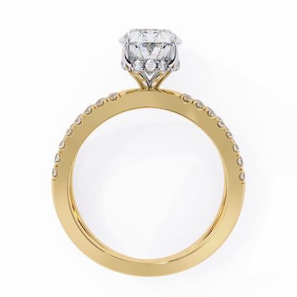val Pavé Crisscross Lab Grown Diamond Ring