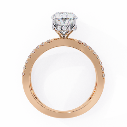 val Pavé Crisscross Lab Grown Diamond Ring