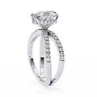 val Pavé Crisscross Lab Grown Diamond Ring - Ophiratbf