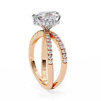 val Pavé Crisscross Lab Grown Diamond Ring - Ophiratbf