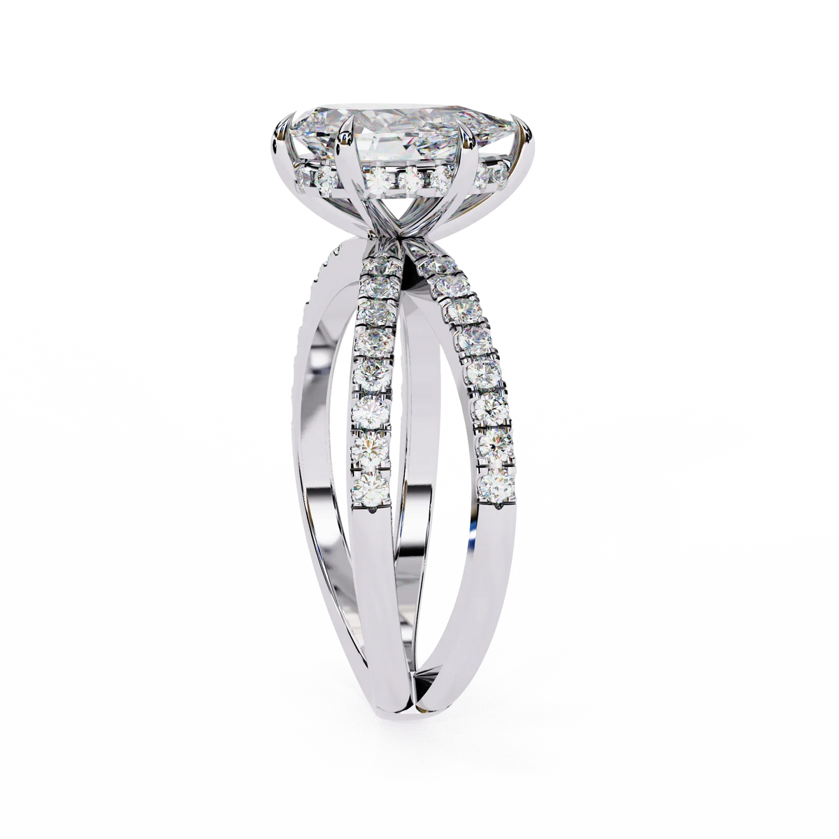 Pear Crisscross Lab Grown Diamond Ring - Ophiratbf