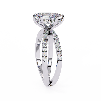 Pear  Crisscross Lab Grown Diamond Ring