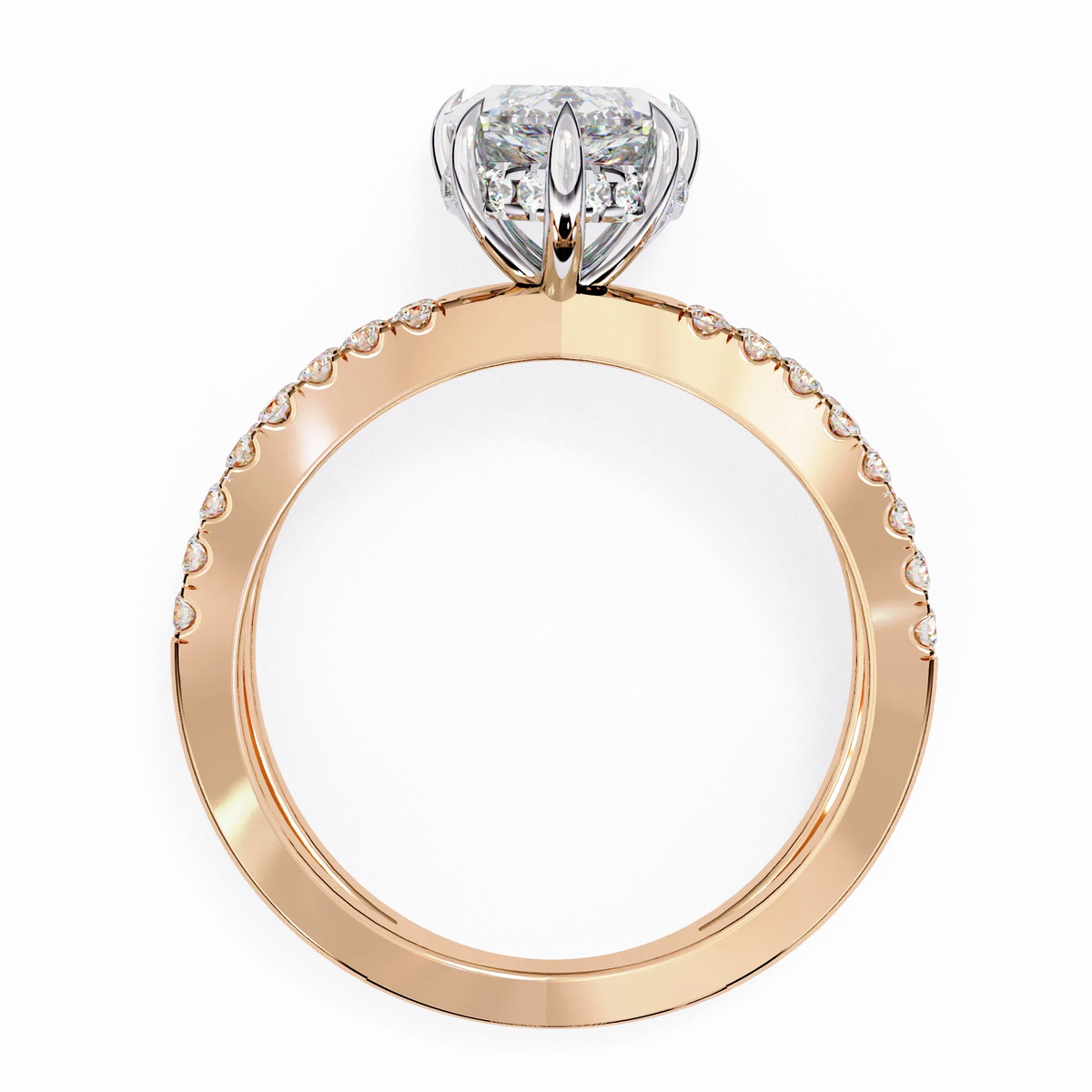 Pear Crisscross Lab Grown Diamond Ring - Ophiratbf