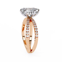 Pear Crisscross Lab Grown Diamond Ring - Ophiratbf