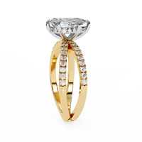 Pear Crisscross Lab Grown Diamond Ring - Ophiratbf