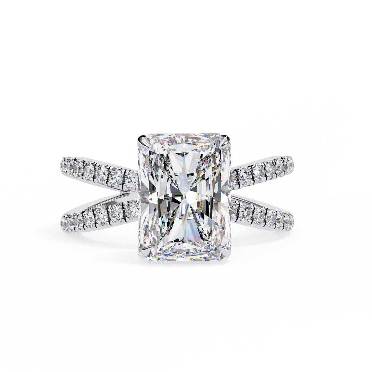 Auriel Lab Grown Diamond Radiant Crisscross Ring - Ophiratbf