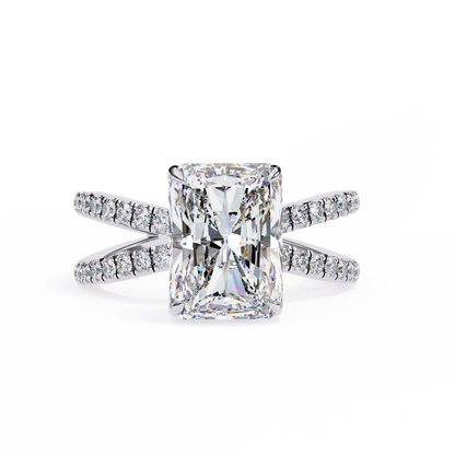 Auriel Lab Grown Diamond Radiant Crisscross Ring