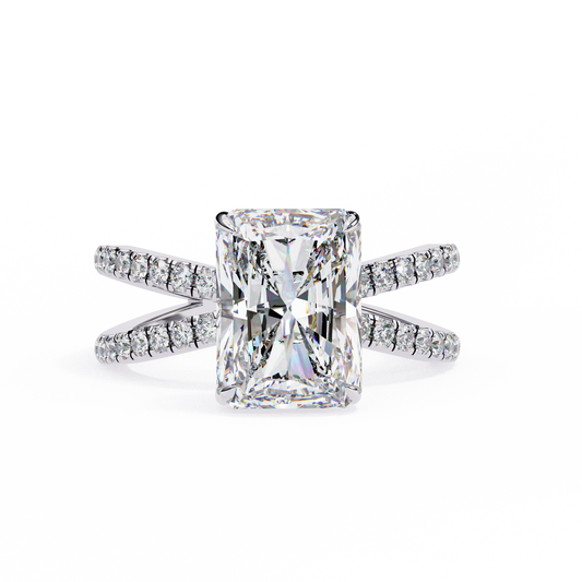 Auriel Lab Grown Diamond Radiant Crisscross Ring