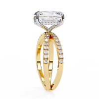 Elysia Lab Grown Diamond Emerald Crisscross Ring - Ophiratbf