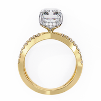 Elysia Lab Grown Diamond Emerald Crisscross Ring - Ophiratbf