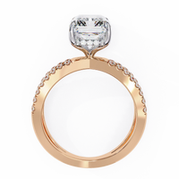 Elysia Lab Grown Diamond Emerald Crisscross Ring - Ophiratbf