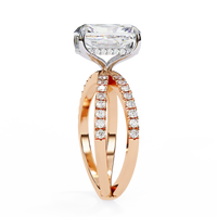 Elysia Lab Grown Diamond Emerald Crisscross Ring - Ophiratbf