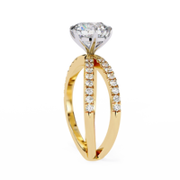 Aurelia Lab Grown Diamond Round Crisscross Ring - Ophiratbf