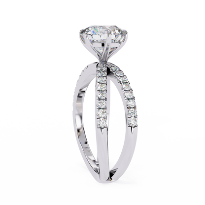 Aurelia Lab Grown Diamond Round Crisscross Ring