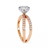 Aurelia Lab Grown Diamond Round Crisscross Ring - Ophiratbf