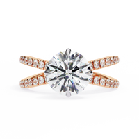 Aurelia Lab Grown Diamond Round Crisscross Ring - Ophiratbf