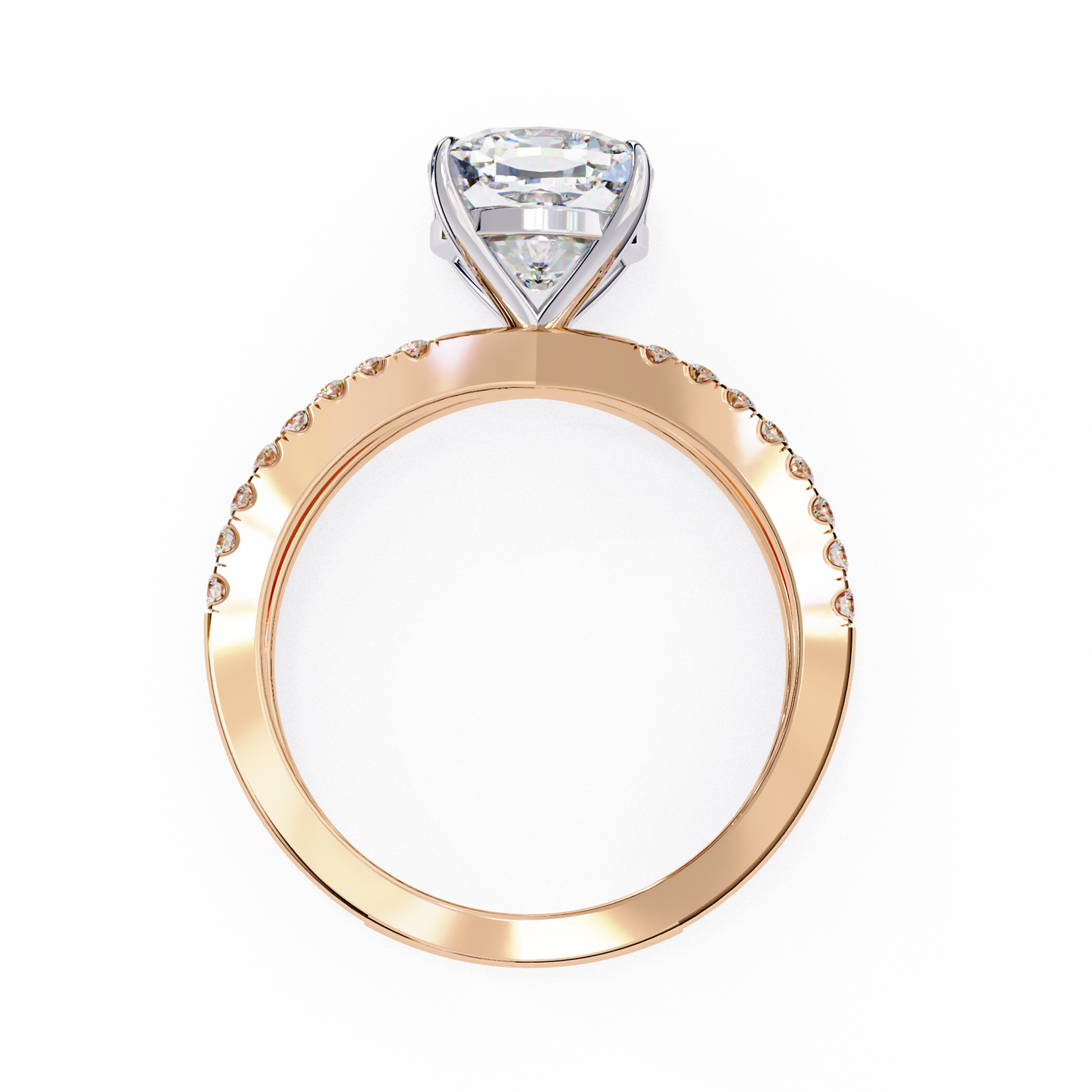 amaris lab grown diamond cushion infinity ring