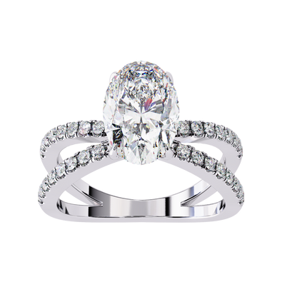 Elowen Lab Grown Diamond Oval Embrace