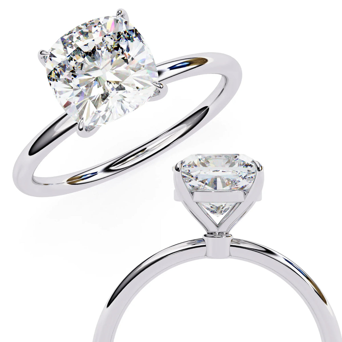 Bloom Cushion Lab Grown Diamond Ring - Ophiratbf