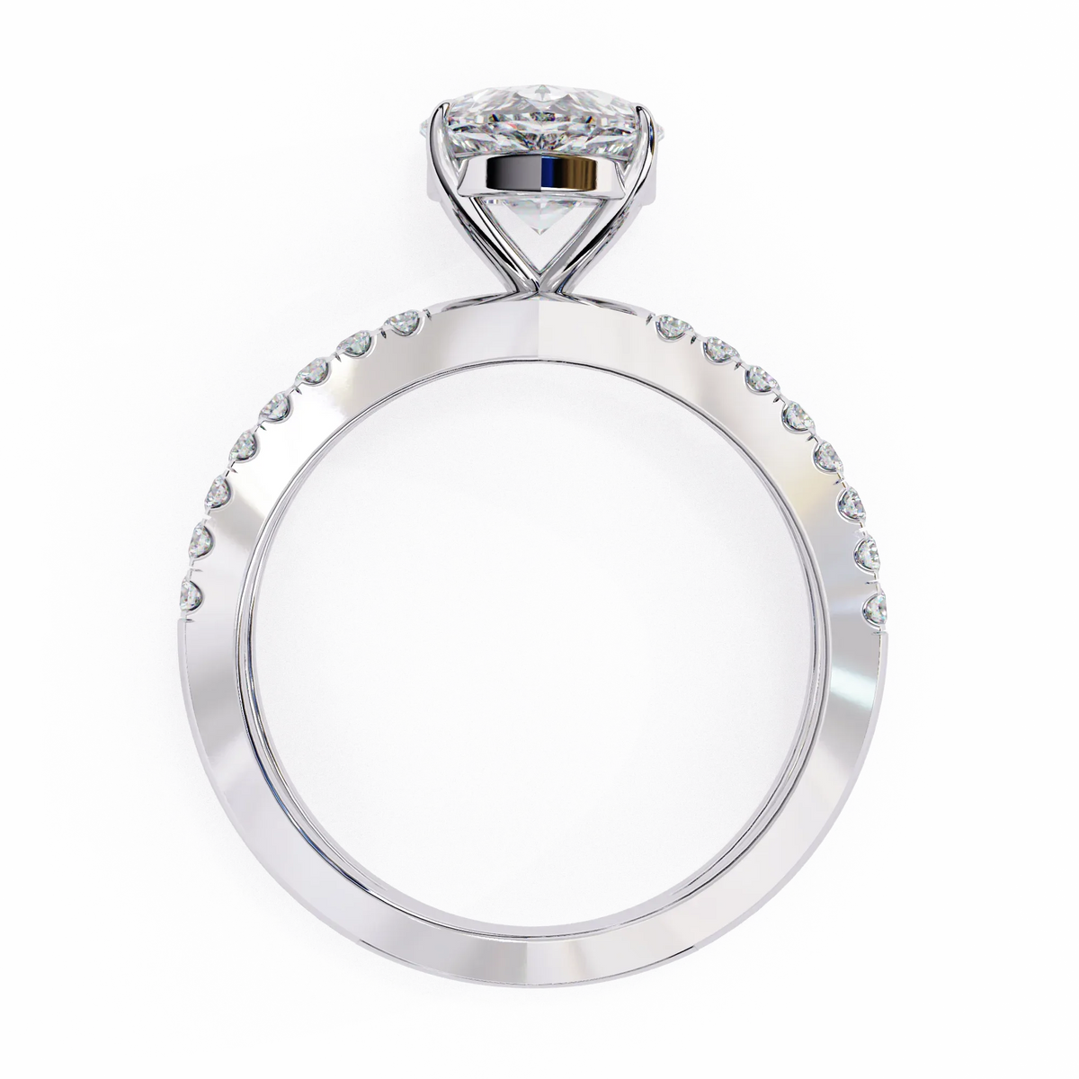 Maristelle Lab Grown Diamond Pear Infinity Ring - Ophiratbf