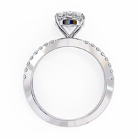 Maristelle Lab Grown Diamond Pear Infinity Ring - Ophiratbf
