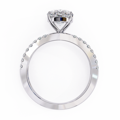Maristelle Lab Grown Diamond Pear Infinity Ring