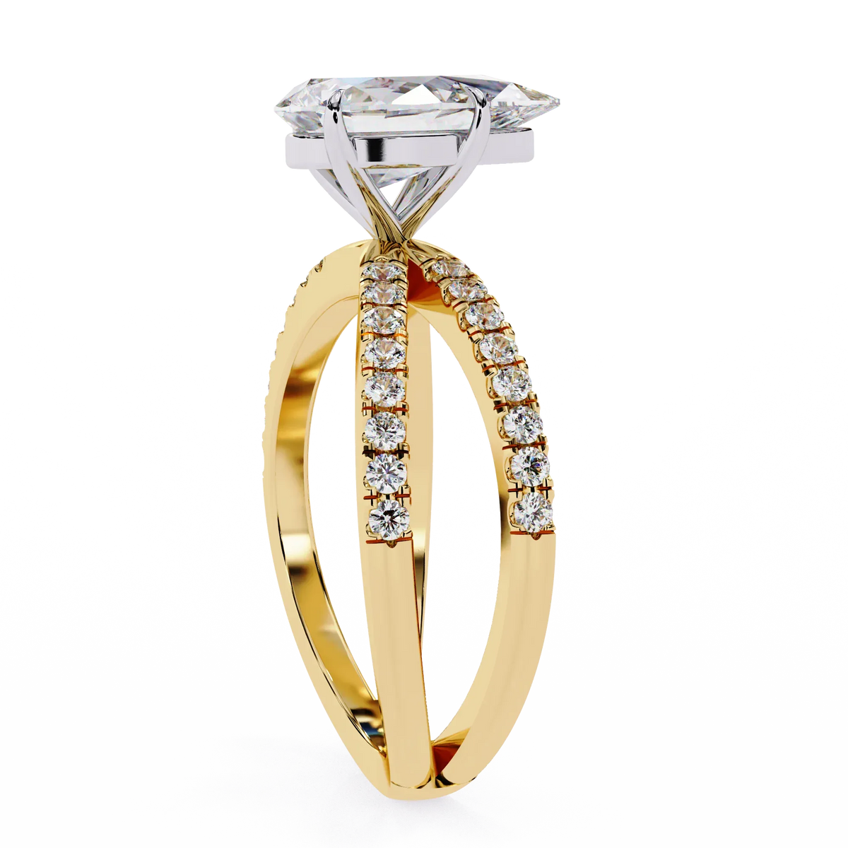 Maristelle Lab Grown Diamond Pear Infinity Ring - Ophiratbf