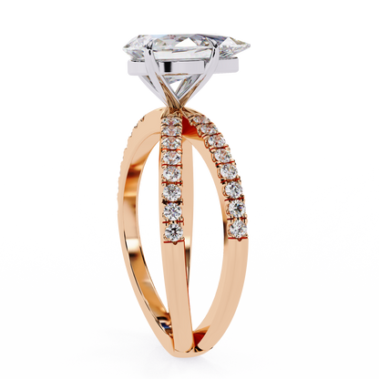 Maristelle Lab Grown Diamond Pear Infinity Ring