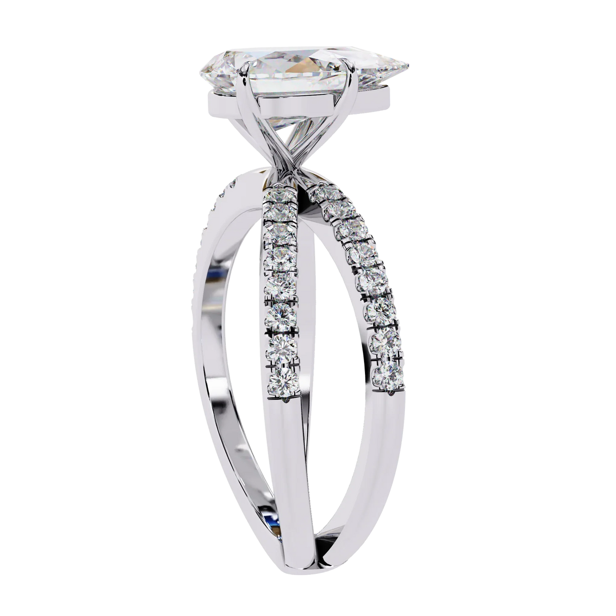 Maristelle Lab Grown Diamond Pear Infinity Ring - Ophiratbf