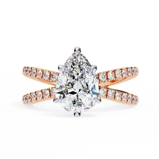 Maristelle Lab Grown Diamond Pear Infinity Ring