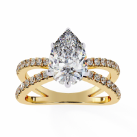 Maristelle Lab Grown Diamond Pear Infinity Ring - Ophiratbf