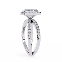 Radiant Halo Crisscross Lab Grown Diamond Ring - Ophiratbf