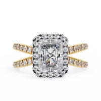 Radiant Halo Crisscross Lab Grown Diamond Ring - Ophiratbf